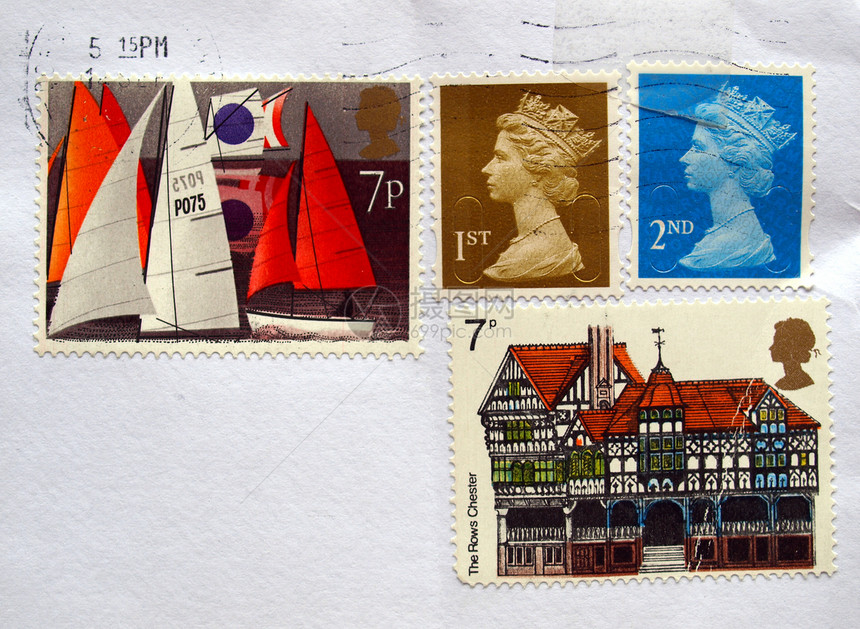 英国邮票船运邮资空气信封橡皮空邮邮政邮件女王王国图片