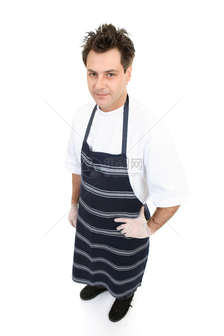 屠夫厨师工人男性职业男人工作全身围裙图片