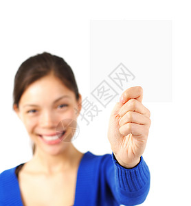 妇女贺卡商务微笑女士人士标语蓝色女孩青少年卡片海报背景图片