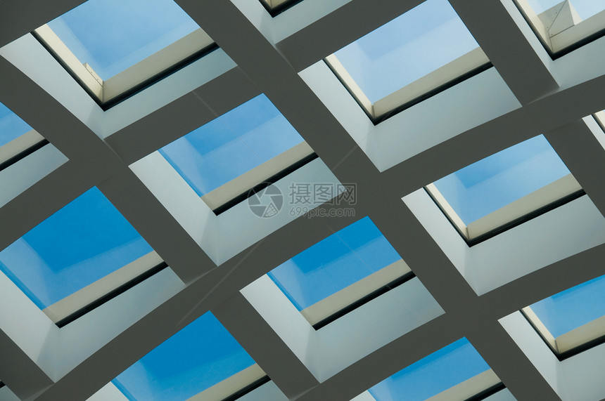 屋顶地标金属生活天花板中心建筑玻璃蓝色太阳曲线图片