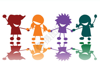 动画素材儿童以多种颜色的快乐儿童设计图片