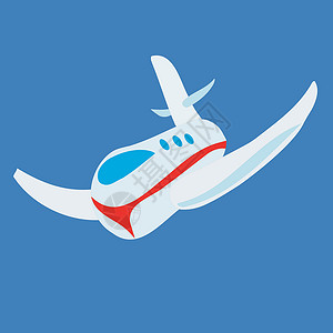 玩具飞机飞行翅膀运输白色乐趣航班旅行天空蓝色背景图片