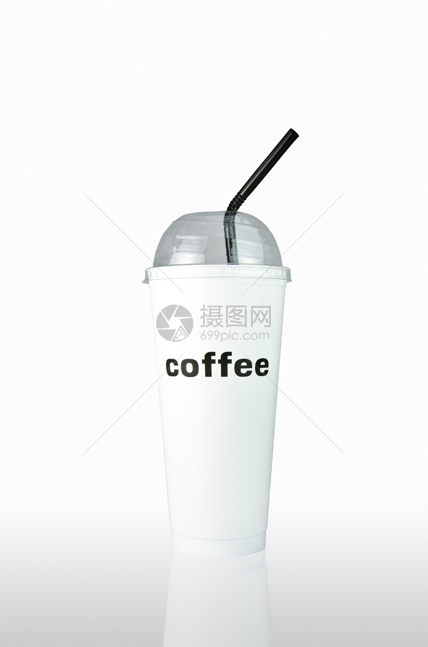 咖啡杯塑料拿铁甜点圆圈酒吧液体产品可可回收食物图片