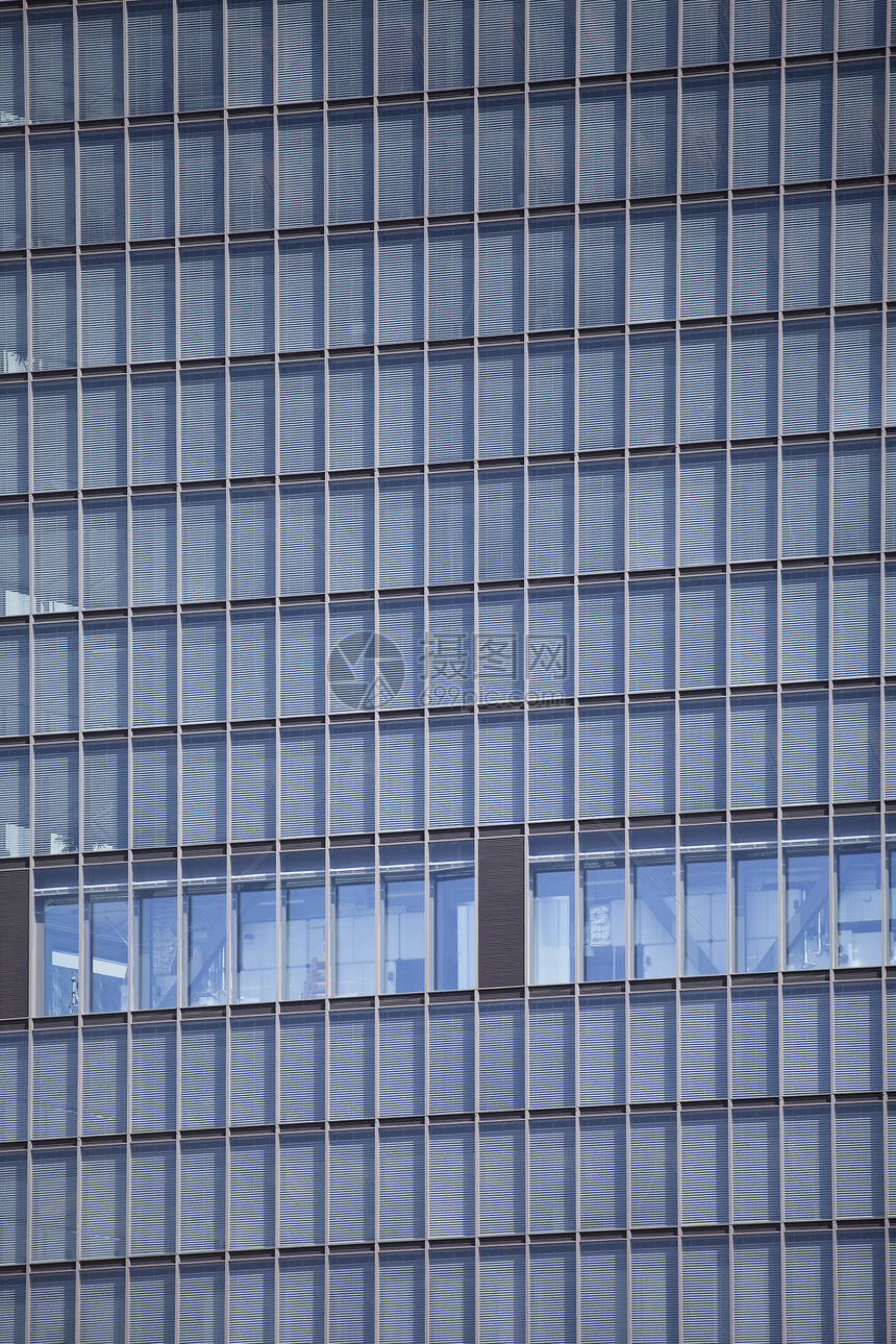 现代办公楼视图蓝色活动场景低角度银行玻璃窗户建筑学金融图片