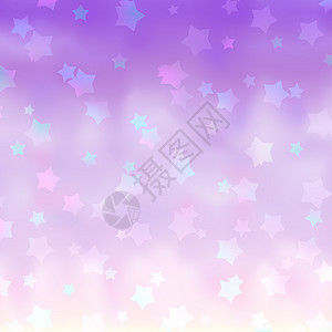 粉色恒星背景天空喜悦紫色坡度魅力快乐星星幸福庆典插图背景图片