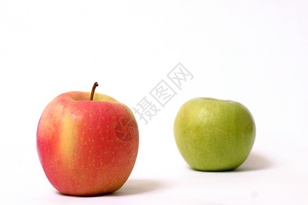 红苹果和绿苹果水果背景图片