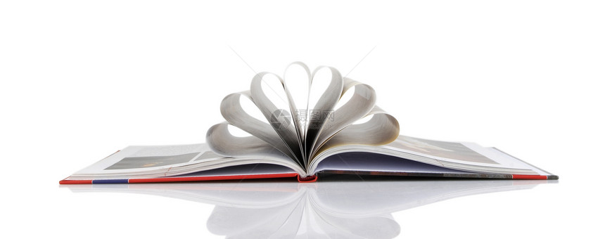 折叠成花朵形状的书页目录文档送货写作阅读图书馆娱乐白色杂志教育图片