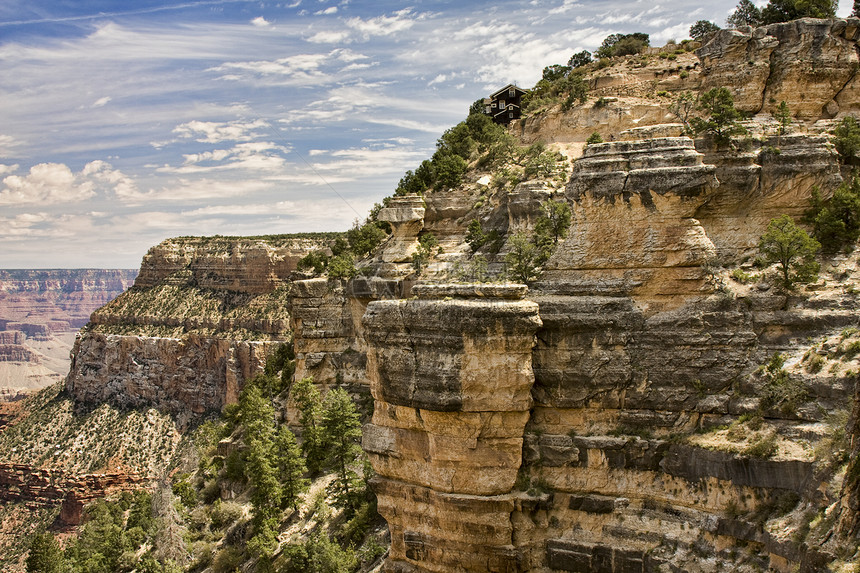 大峡谷多姿多彩的景观地质学编队轮缘游客图层旅行蓝色侵蚀公园旅游图片