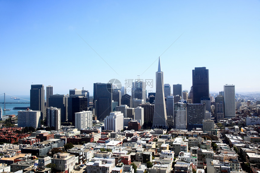 旧金山的天际丘陵旅游市中心旅行建筑学中心商业金字塔办公室城市图片