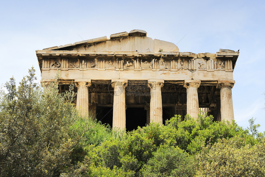 雅典的旧古代废墟集市神社公园寺庙图片