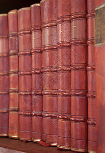 排成一行的古董书文学立法法制书架精装书物体令状架子教育水平背景图片