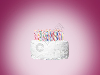 用蜡烛为粉红背景的蛋糕生日吉祥粉红色宴请粉色烧伤静物庆典工作室糕点背景图片