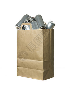 铝罐袋回收静物钣金金属载体工作室环境垃圾产品废话背景图片