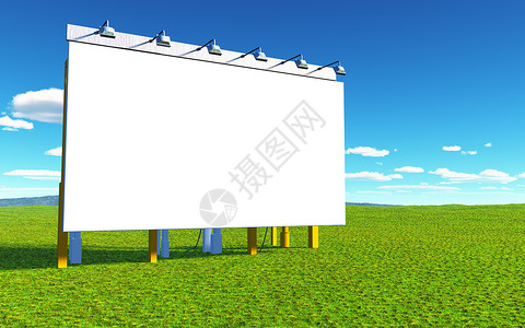 白白墙横幅宣传蓝色商业白色广告牌促销公告海报天空背景图片