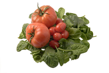 菠菜和西红柿背景