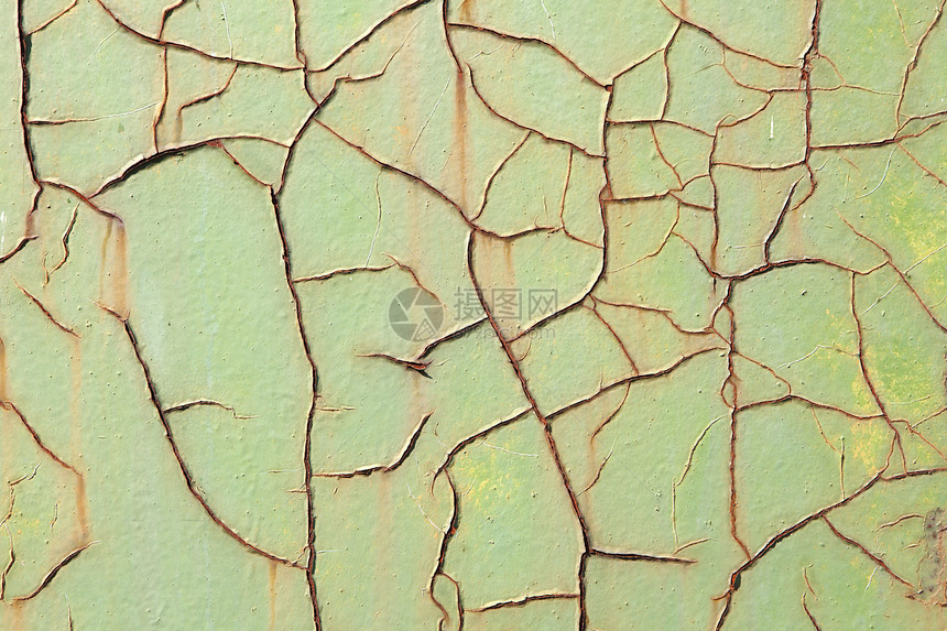 金属上旧绿色涂料的纹理材料墙纸风化边界木板栅栏衰变宏观控制板图片