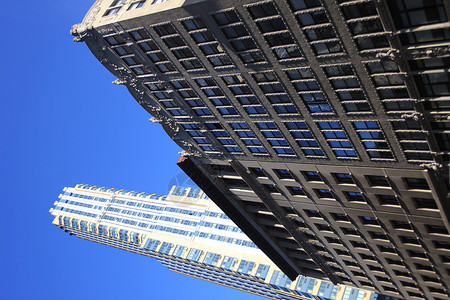 纽约摩天大楼生活苹果蓝天建筑背景城市蓝色背景图片
