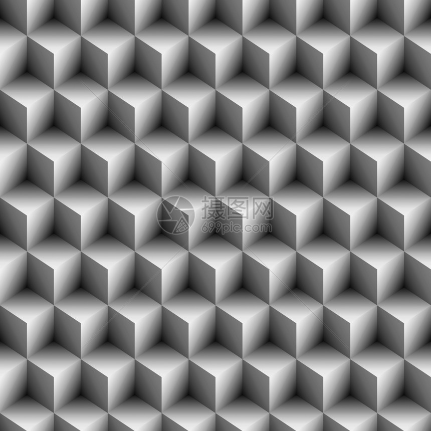 几何灰色盒子立方体墙纸图片