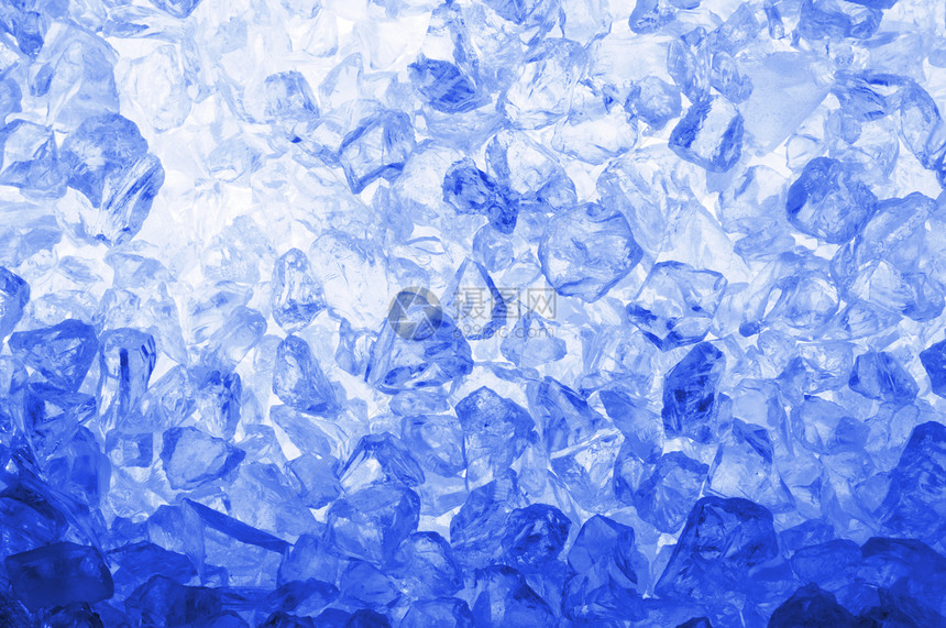 冰冷冰钻石玻璃冰块立方体蓝色图片