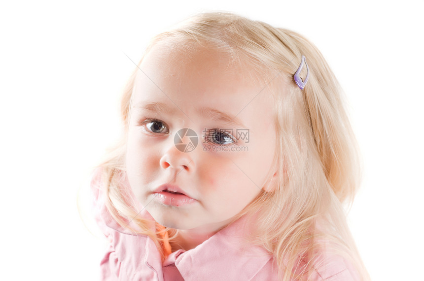 演唱室的小女孩乐趣特写儿童女性发型女孩白色孩子镜头美丽图片