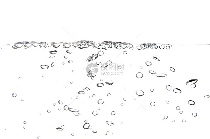 带泡沫的淡水洗澡海浪液体气泡水滴运动苏打空气活力饮料图片