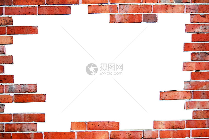 砖砖墙广告建造垃圾石头红色建筑橙子框架横幅建筑学图片