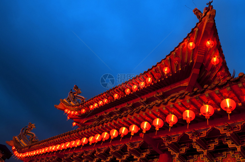 佛庙寺庙运气风水灯笼节日神社历史装饰品信仰月球图片