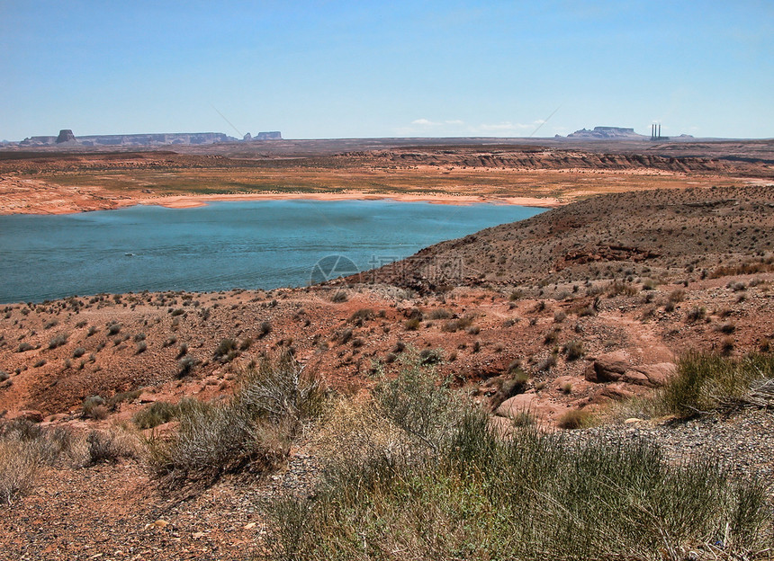 亚利桑那州鲍威尔湖橙子海浪砂岩公园水库瞄准具沙漠娱乐幽谷编队图片