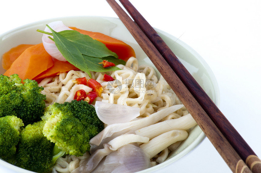拉门面面筷子香料面条美食饮食用餐午餐薄荷蔬菜拉面图片