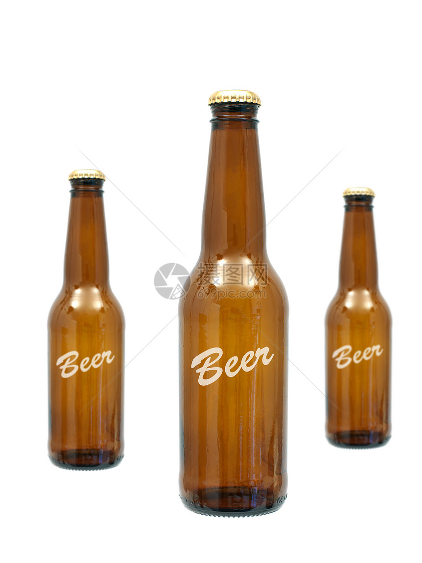 啤酒茶点白色液体棕色饮料玻璃瓶子图片