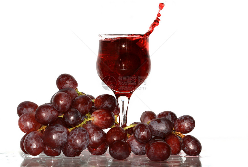 葡萄酒饮料宏观水果健康饮食食物酒杯红色植物葡萄串高脚杯图片