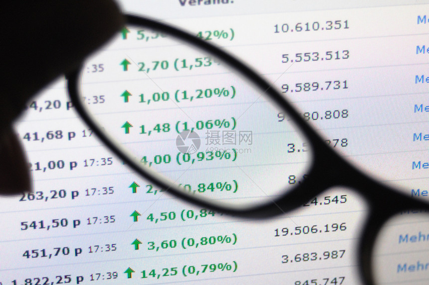 股票市场增长优胜者纽带金融价格监视器经济屏幕公司生长绿色图片