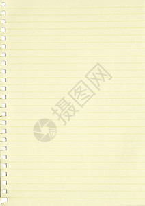 笔记本上黄色线纸的空白页背景图片