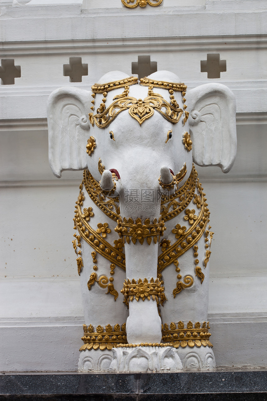 大象白雕塑艺术文化绘画身份白色地标寺庙雕像国家图片