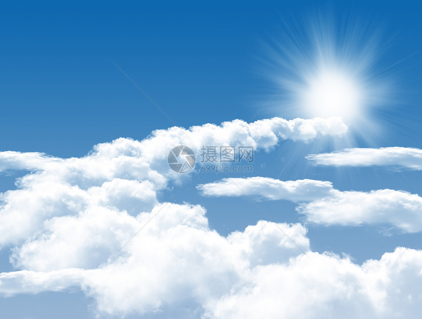云和太阳在幕后的照片白色蓝色太阳宗教上帝楼梯光线图片