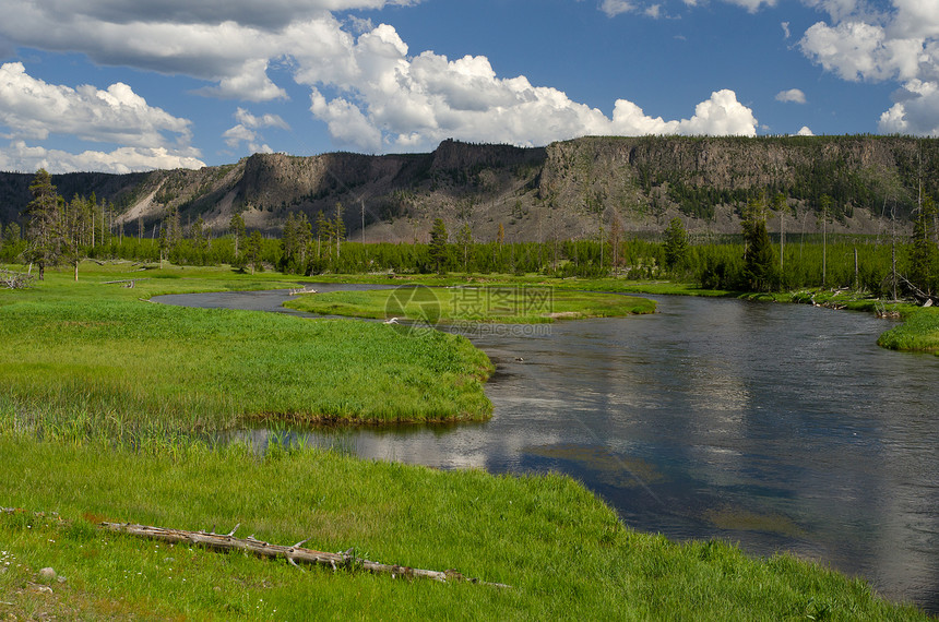 美国怀俄明州公园县黄石公园国家公园麦迪逊河图片