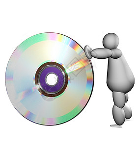 老cd3D 带有 cd 的三维木偶背景