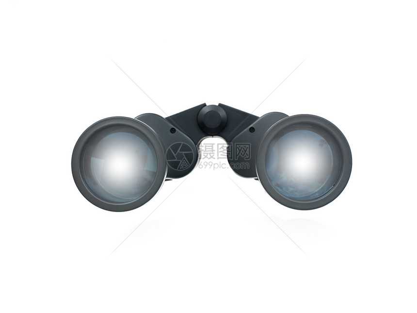 望远镜间谍乐器黑色定位金属白色玻璃镜片监视风景图片