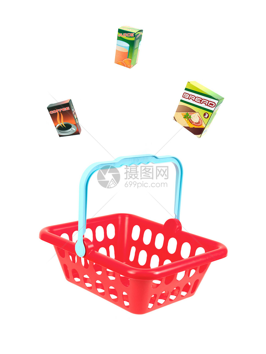 购物产品红色金属玩具食物水果大车零售卡丁车市场图片