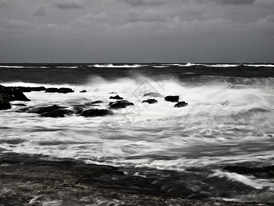 巴哈伊卡加哈海浪岩石天气愤怒海景支撑医学大风气候风暴背景图片