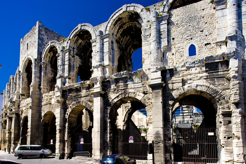 法国普罗旺斯Arles 罗马安菲剧院建筑世界地标景点建筑学历史世界遗产拱门建筑物城市图片