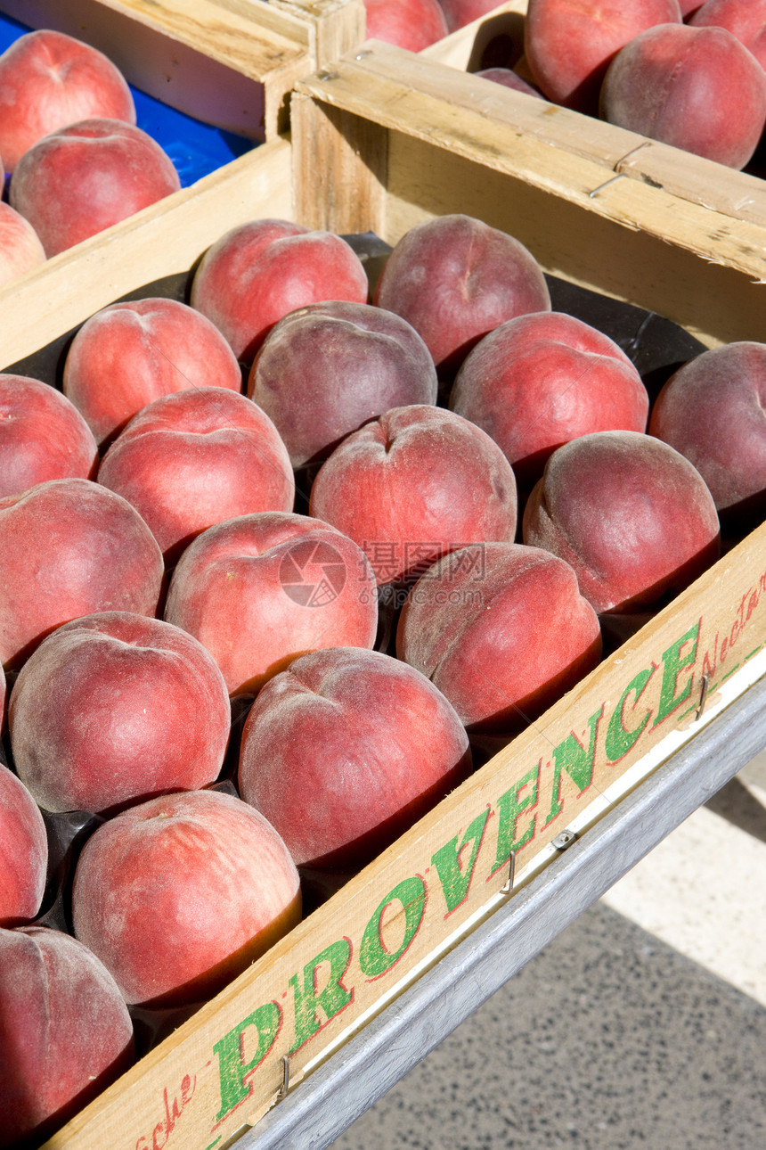 桃子 法国普罗旺斯的街头市场食品市场营养水果外观种植静物部门变量维生素图片