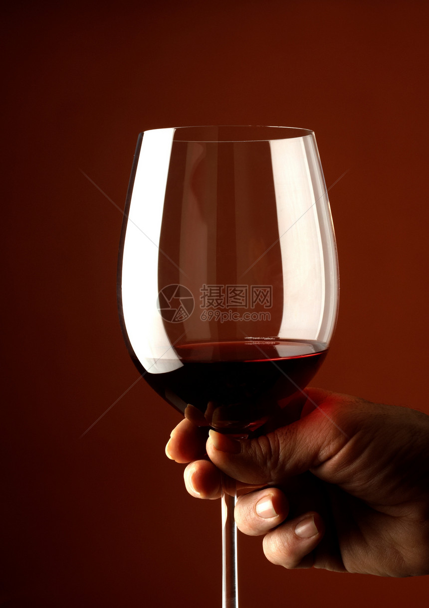 葡萄酒杯红色玻璃酒吧图片
