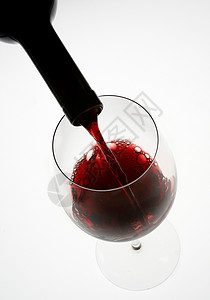 红酒杯玻璃酒吧红色背景图片