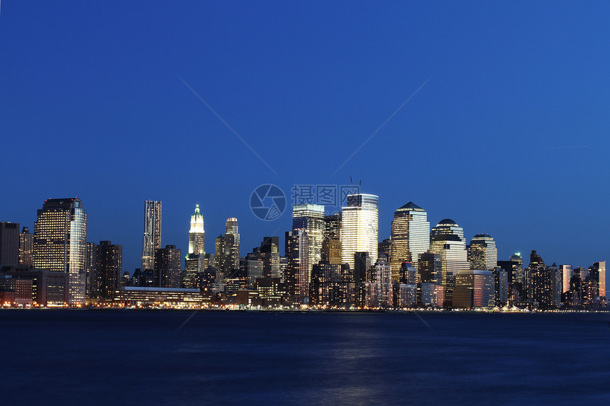 纽约天线市中心城市蓝色旅游天空建筑物地标摩天大楼景观图片