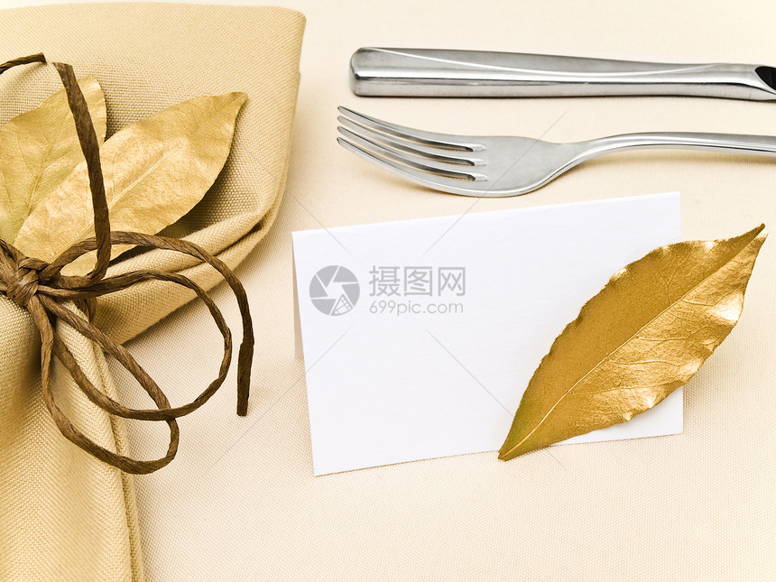表格服务客人装饰餐巾纸抹布织物奢华纺织品卡片餐厅银器图片