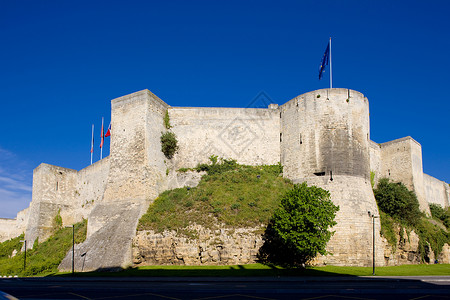 诺曼底公爵法国诺曼底州卡昂市杜卡尔城堡建筑学据点历史公爵要塞景点纪念碑历史性建筑物外观背景
