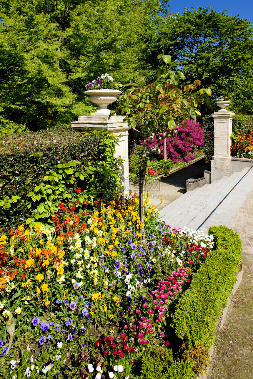 法国诺曼底花园 库坦斯花园植物位置外观部门植被花园树木植物群园艺世界图片