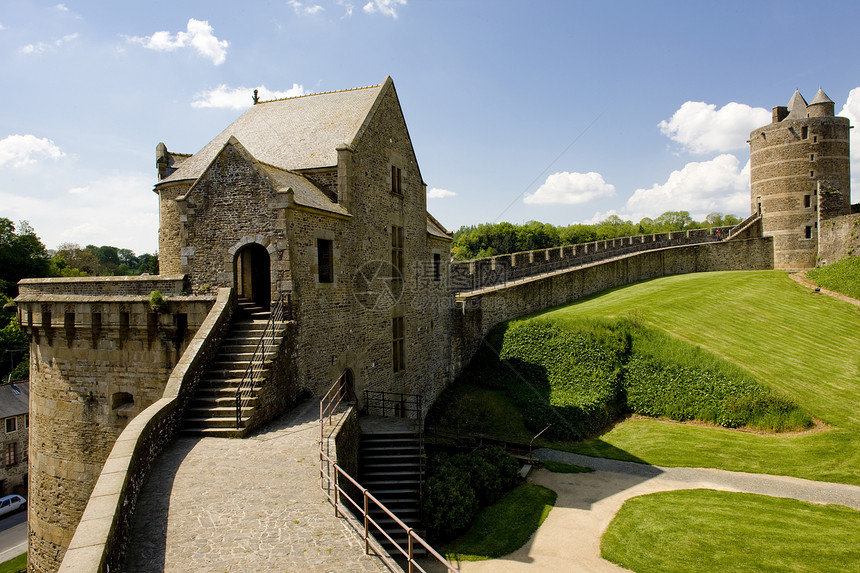 法国 布列塔尼城堡纪念碑建筑学防御建筑堡垒据点旅行工事历史性图片