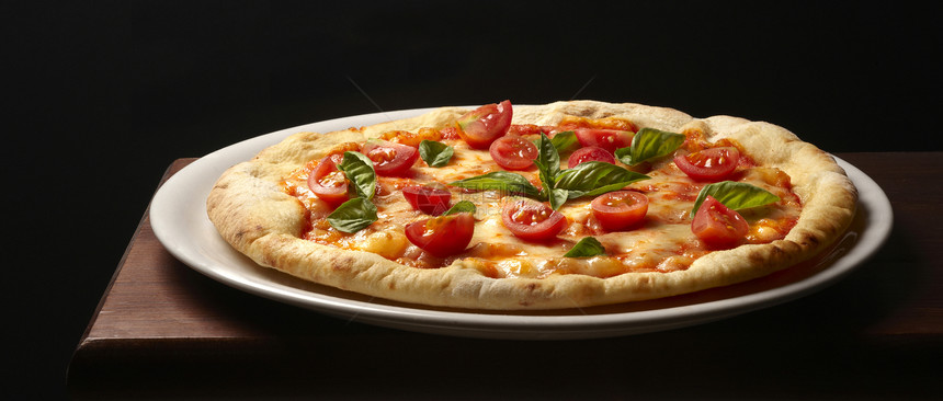 比萨西红柿面包零食食物图片